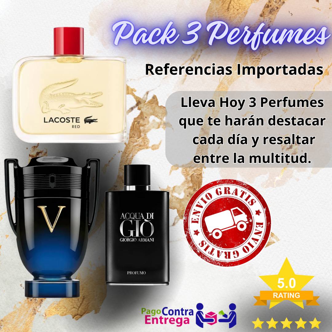 Pack de Lujo 3 Perfumes Hombre