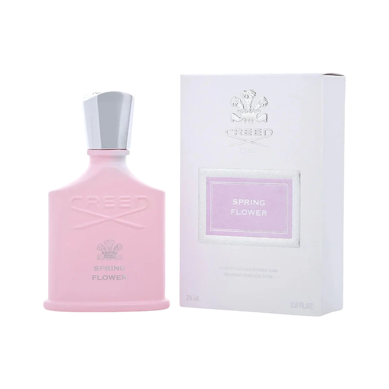 Perfume Creed Spring Flower de BodegaPerfumera13 en frasco rosa mate con caja blanca y detalles plateados