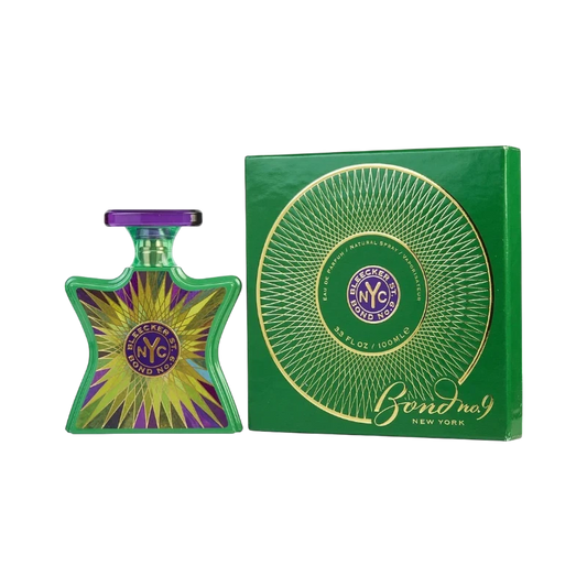 Perfume unisex Bond No. 9 Bleecker Street de BodegaPerfumera13 con frasco verde y caja decorativa a juego