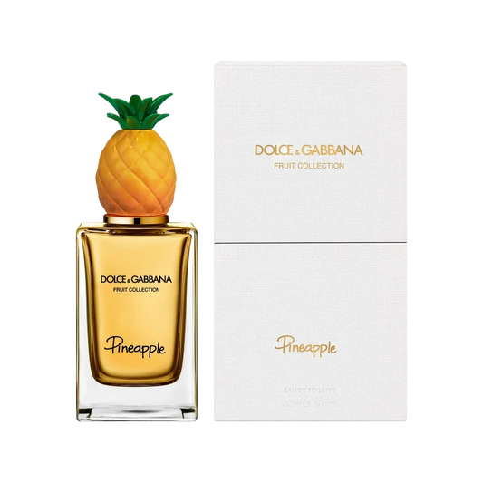 Perfume Dolce & Gabbana Pineapple de BodegaPerfumera13 con frasco dorado y tapón en forma de piña realista