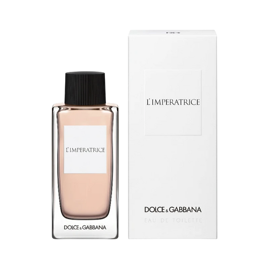 Perfume Impératrice de BodegaPerfumera13 en frasco de cristal con líquido rosado y caja blanca elegante