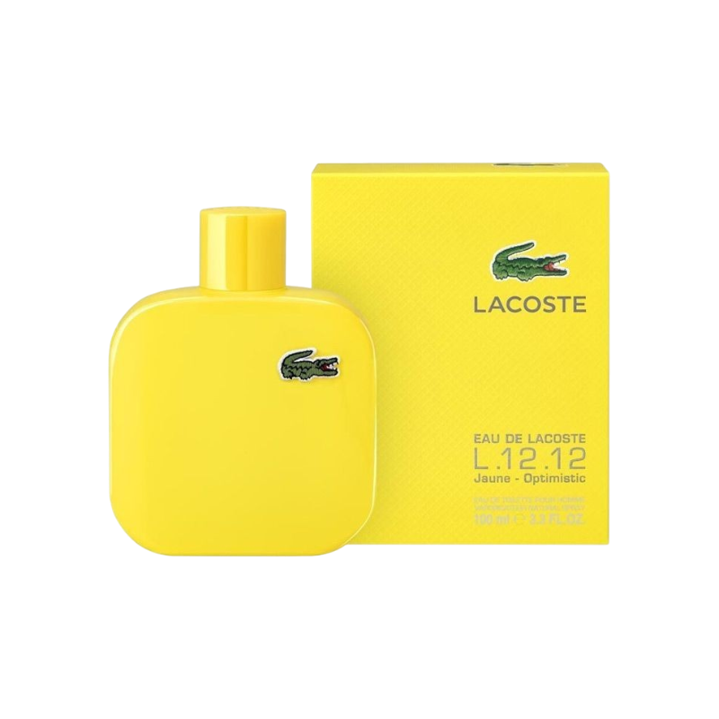 Perfume Lacoste Jaune Eau de Lacoste L.12.12 de BodegaPerfumera13 en frasco amarillo brillante con caja a juego
