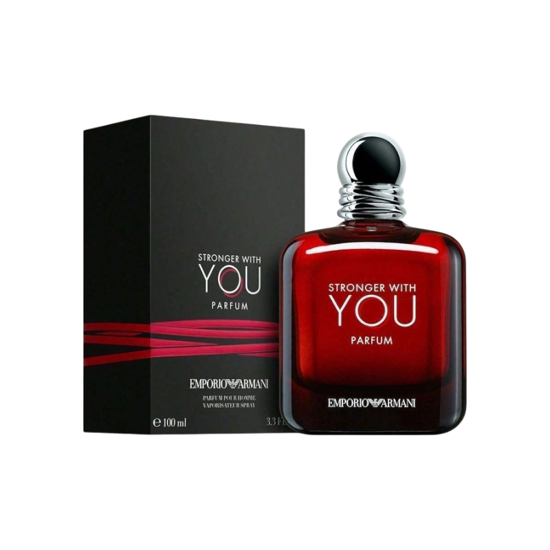 Perfume Stronger With You Parfum de Emporio Armani en BodegaPerfumera13, frasco rojo de 100 ml con caja negra