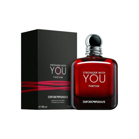 Perfume Stronger With You Parfum de Emporio Armani en BodegaPerfumera13, frasco rojo de 100 ml con caja negra