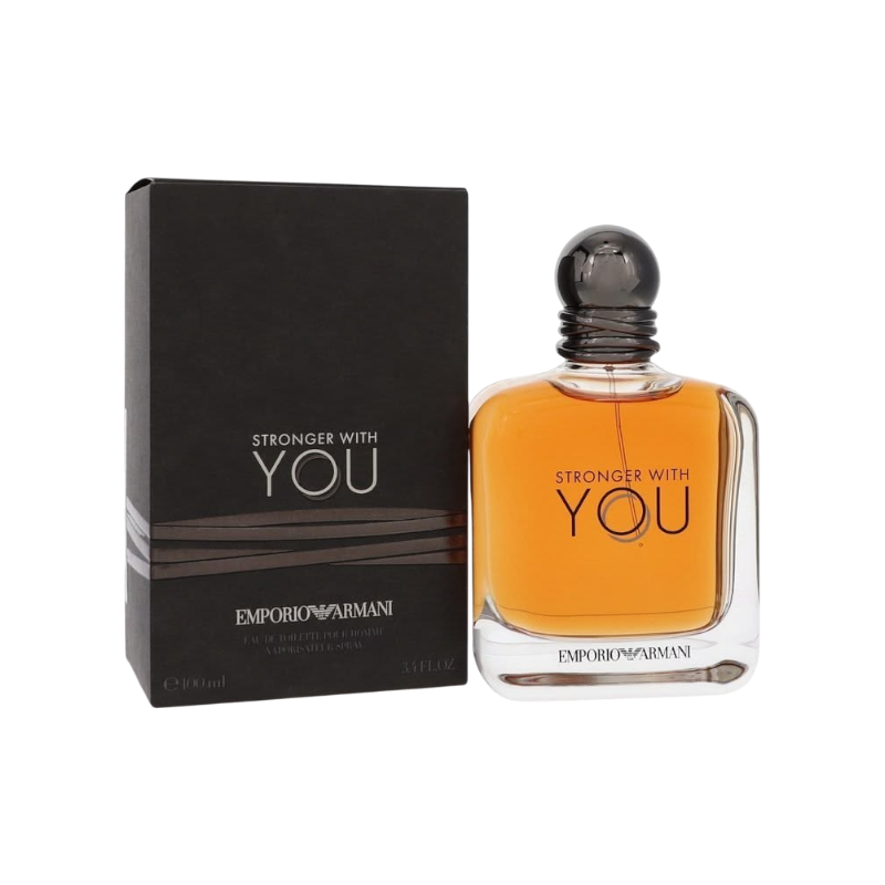 Perfume STRONGER WITH YOU de BodegaPerfumera13, fragancia masculina en frasco de cristal con caja negra
