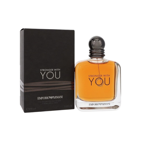 Perfume STRONGER WITH YOU de BodegaPerfumera13, fragancia masculina en frasco de cristal con caja negra