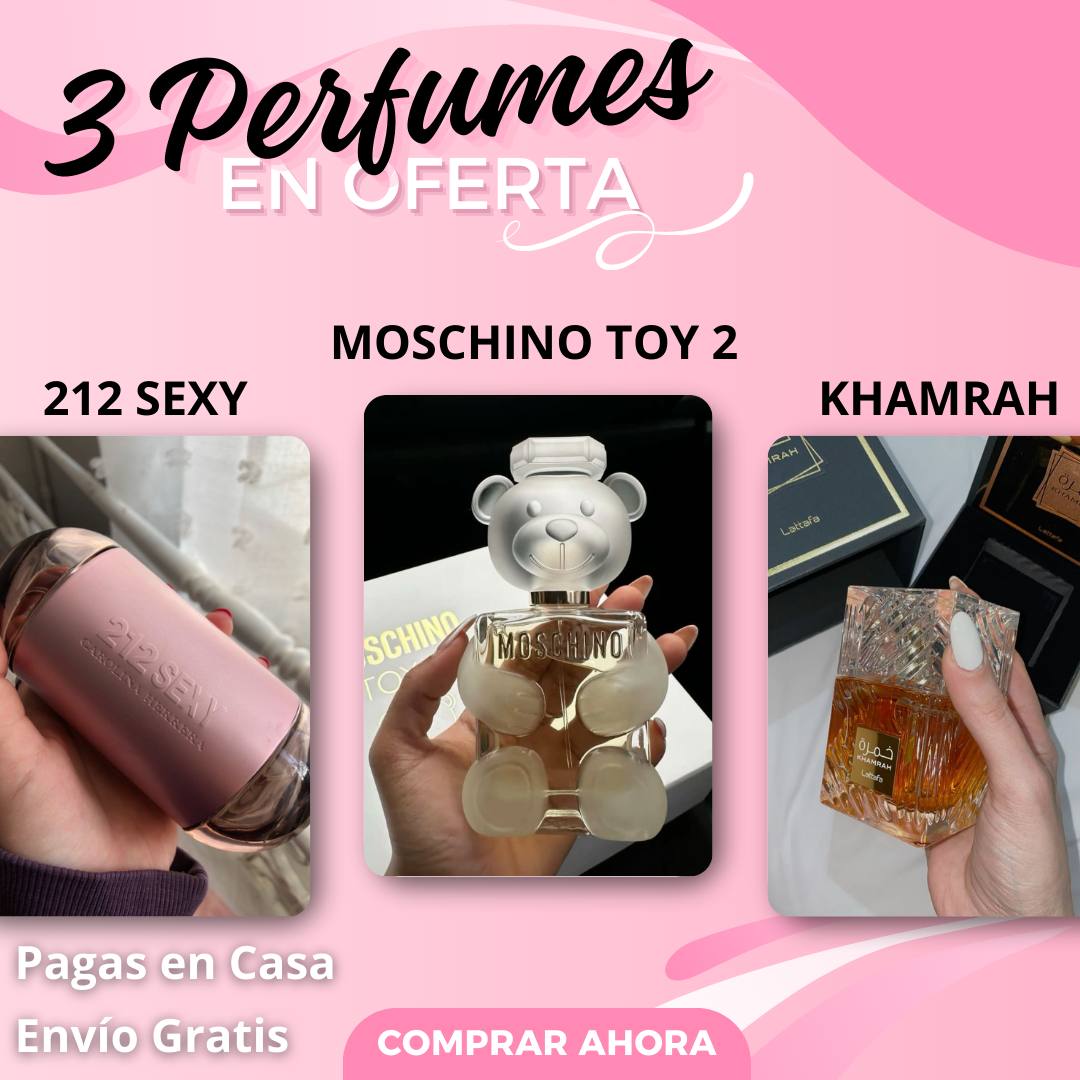 ¡3 Perfumes de Lujo para dama en Oferta!
