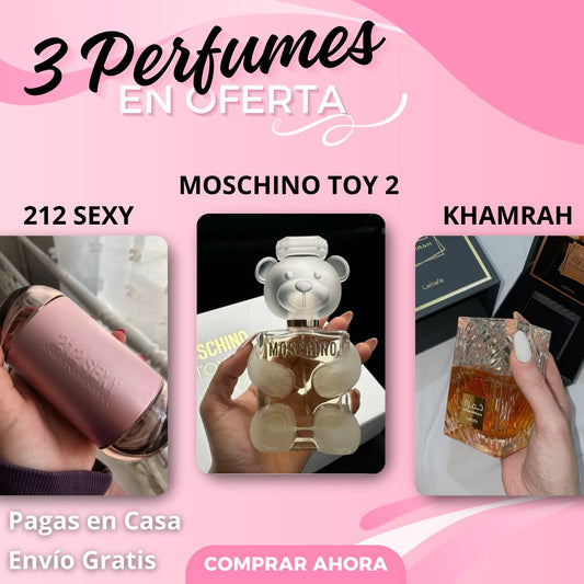¡3 Perfumes de Lujo para dama en Oferta!