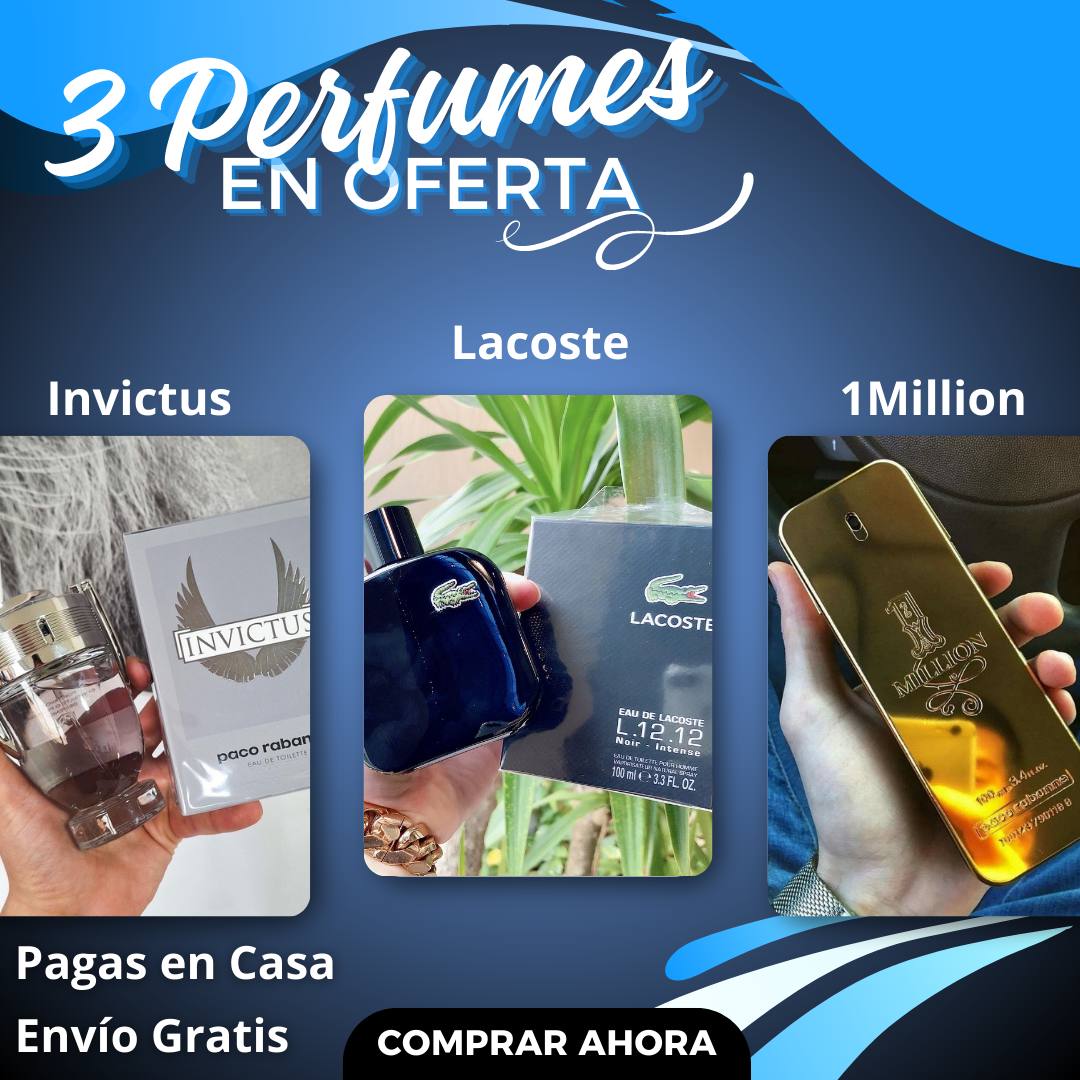 3 Perfumes de Hombre en OFERTA EXCLUSIVA
